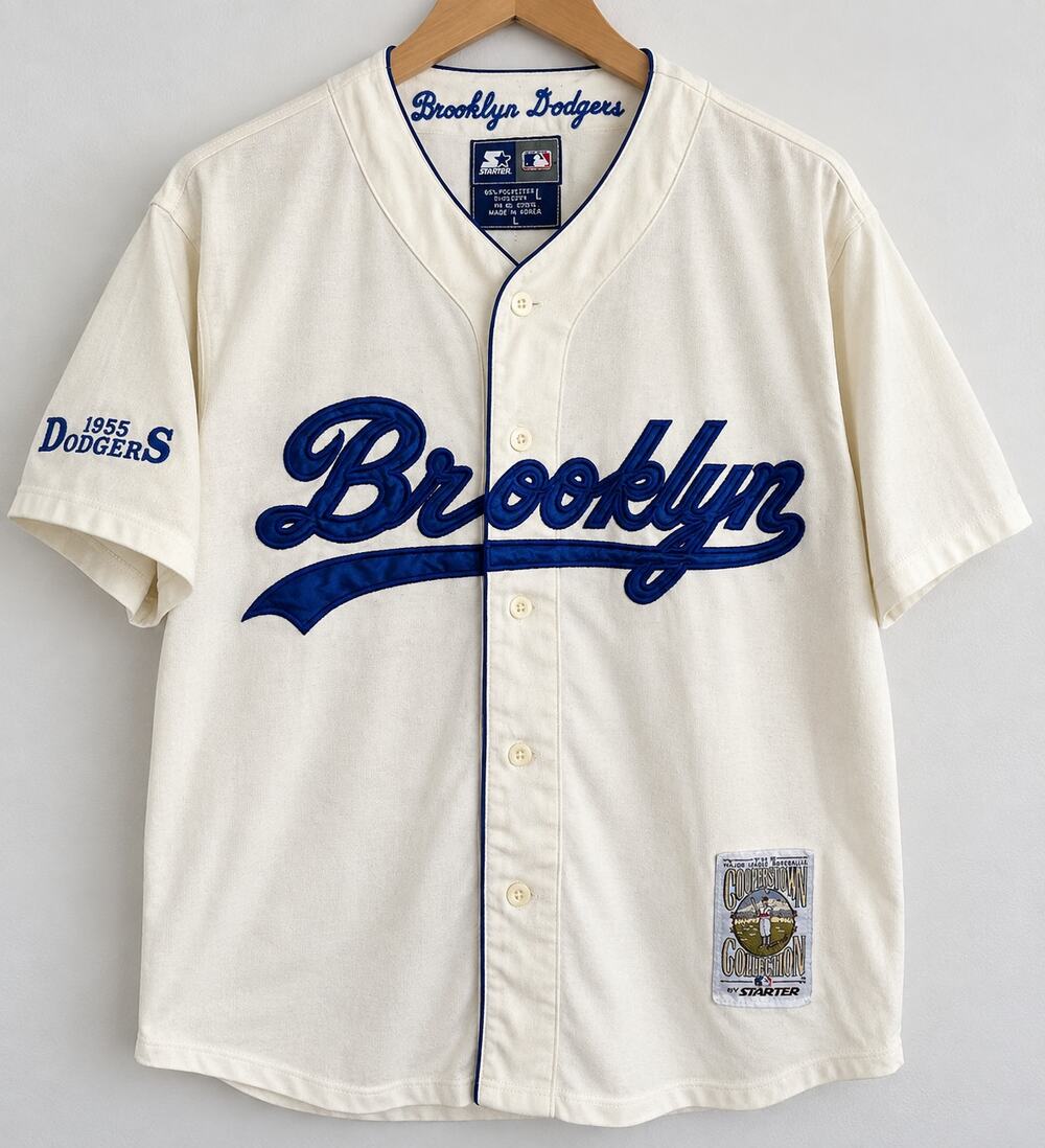 Vintage 90s Starter Brooklyn Dodgers 1955 Cooperstown MLB Jersey L Korea